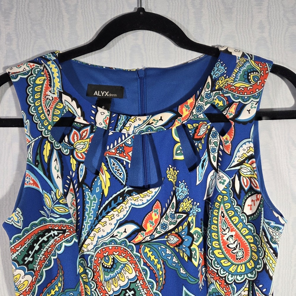 Alyx Dress Women's Size 6 Multicolor Floral Sleeveless Cut Out Fit & Flare Mini - Picture 2 of 8
